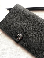 HERMES Dogon Wallet 20 Black Togo Shw