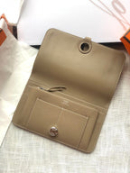 HERMES Dogon Wallet 20 Brown Togo Shw