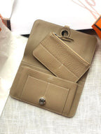 HERMES Dogon Wallet 20 KHAKI Togo Shw