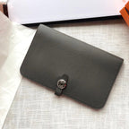 HERMES Dogon Wallet 20 Dark Brown Togo Shw