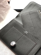 HERMES Dogon Wallet 20 Dark Brown Togo Shw