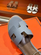 HERMES SANTORINI SANDAL SAPPHIRE CALFSKIN