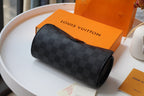 LOUIS VUITTON LV 25S ASTUCCIO PER 3 OROLOGI 20 IN BLACK DAMIER GRAPHITE CALFSKIN