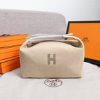 HERMES BRIDE-A-BRAC 25 BEIGE CANVAS