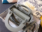 DIOR MINI LADY 17 BAG IN GREY CALFSKIN