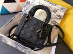 DIOR MINI LADY 17 BAG IN BLACK CALFSKIN