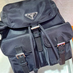 PRADA SMALL BACKPACK 28 IN BLACK PARACHUTE FABRIC