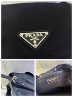 PRADA SMALL BACKPACK 28 IN BLACK PARACHUTE FABRIC