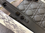 DIOR MEDIUM LADY 20 BAG IN BLACK CALFSKIN