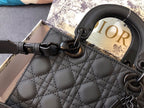 DIOR MEDIUM LADY 20 BAG IN BLACK CALFSKIN