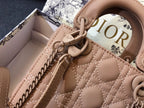 DIOR MINI LADY 17 BAG IN CAMEL BROWN CALFSKIN