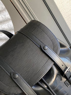 LOUIS VUITTON LV x SUPREME CHRISTOPHER SMALL BACKPACK 47 IN BLACK EPI CALFSKIN