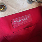 CHANEL GRABRIELLE SMALL 24 BACKPACK IN ALMOND BEIGE MIX BLACK CALFSKIN