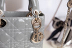 DIOR LADY 17 IN GRAY WITH CANNAGE PATTERN