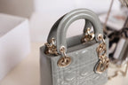 DIOR LADY 17 IN GRAY WITH CANNAGE PATTERN
