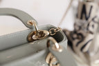 DIOR LADY 17 IN GRAY WITH CANNAGE PATTERN