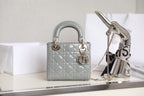 DIOR LADY 17 IN GRAY WITH CANNAGE PATTERN