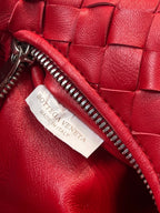 BOTTEGA VENETA MINI JODIE 27 IN RED LAMBSKIN