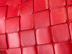 BOTTEGA VENETA MINI JODIE 27 IN RED LAMBSKIN