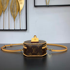 LOUIS VUITTON MINI BOITE CHAPEAU 13 IN BROWN MONOGRAM CANVAS GOLD HARDWARE