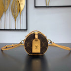 LOUIS VUITTON MINI BOITE CHAPEAU 13 IN BROWN MONOGRAM CANVAS GOLD HARDWARE