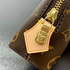 LOUIS VUITTON POCHETTE COSMÉTIQUE PM 19 IN BROWN MONOGRAM CANVAS