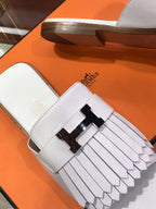 HERMES ROYAL SANDAL WHITE LAMBSKIN