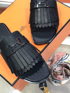 HERMES ROYAL SANDAL BLACK LAMBSKIN