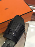HERMES ROYAL SANDAL BLACK LAMBSKIN