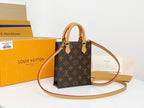 LOUIS VUITTON LV MINI TOTE BAG 17 IN BROWN MONOGRAM COATED CANVAS
