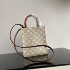 CELINE CABAS TRIOMPHE 21 WHITE CANVAS TOTE