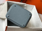 HERMES picotin lock 22 stone blue togo shw