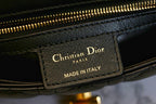 DIOR CARO MINI BAG 20 IN BLACK CALFSKIN