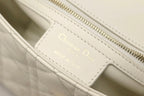 DIOR CARO MINI BAG 20 IN WHITE CALFSKIN