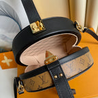 LOUIS VUITTON LV 25S PETITE BOITE CHAPEAU 17 IN BLACK MONOGRAM REVERSE CALFSKIN