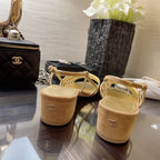 CHANEL SLINGBACKS SANDAL IN CAMEL BEIGE SUEDE