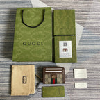 GUCCI OPHIDIA  11 WALLET IN BEIGE AND EBONY CANVAS