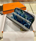 HERMES Compact Wallet 11.5 Grey Epsom