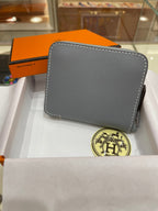 HERMES Compact Wallet 11.5 Grey Epsom