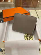 HERMES Compact Wallet 11.5 Brown Epsom