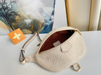 LOUIS VUITTON LV BUMBAG WAIST BAG 37 IN CREAM GRAINED CALFSKIN