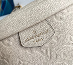 LOUIS VUITTON LV BUMBAG WAIST BAG 37 IN CREAM GRAINED CALFSKIN
