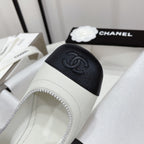 CHANEL MARY JANE BLOCK HEEL WHITE SHEEPSKIN