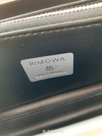 DIOR RIMOWA 20 CASE BAG IN BLACK ALUMINUM MAGNESIUM