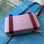 DIOR RIMOWA 20 CASE BAG IN LIGHT PINK ALUMINUM MAGNESIUM