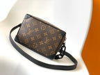 LOUIS VUITTON MINI SOFT TRUNK 18 IN BROWN MONOGRAM CANVAS WITH EMBROIDERED ANIMATED CHARACTER