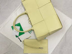 BOTTEGA VENETA SMALL ARCO TOTE 30 IN LIGHT YELLOW LAMBSKIN