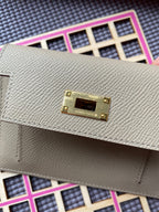 HERMES Kelly Pocket 13.5 Light Brown Epsom Ghw