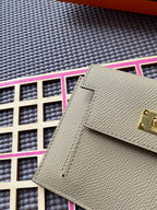 HERMES Kelly Pocket 13.5 Light Brown Epsom Ghw