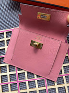 HERMES Kelly Pocket 13.5 Pink Epsom Ghw